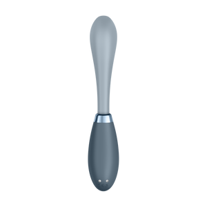 Bottom of the Satisfyer G-Spot Flex 3 Multi Vibrator with the charging port visible on the handle.