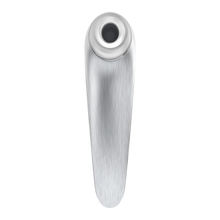 Load image into Gallery viewer, Front view of the Satisfyer High Fashion Luxury Air Pulse Stimulator + Vibration, with the silicone head on top.