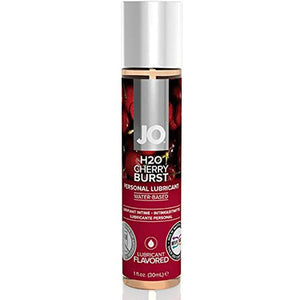 A bottle of JO H2O Cherry Burst Personal Lubricant Water Based Flavored 1 fl. oz. (30ml)