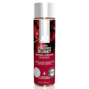 A bottle of JO H2O Cherry Burst Personal Lubricant Water Based Flavored 4 fl. oz. (120ml)