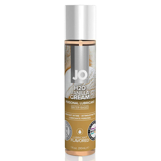 Bottle of JO H2O Vanilla Cream Personal Lubricant Water-Based Flavored 1 fl. oz. (30ml)