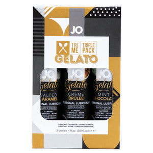 JO Tri Me Triple Pack Gelato Lubricant 3 bottles - 1 fl oz (30 mL) each