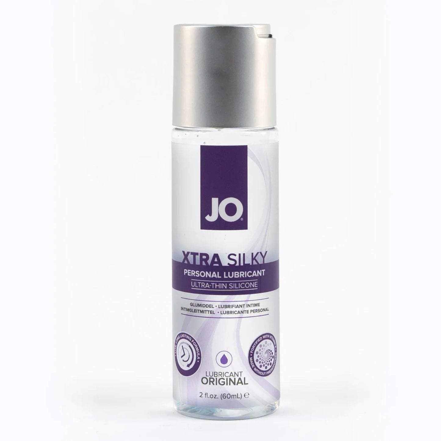 JO XTRA Silky Personal Lubricant Ultra-Thin Silicone Original 2 fl oz (60 mL)