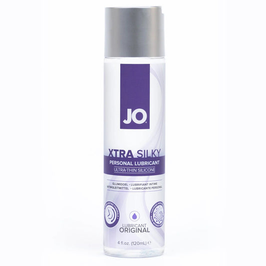 JO XTRA Silky Personal Lubricant Ultra-Thin Silicone Original 4 fl oz (120 mL)