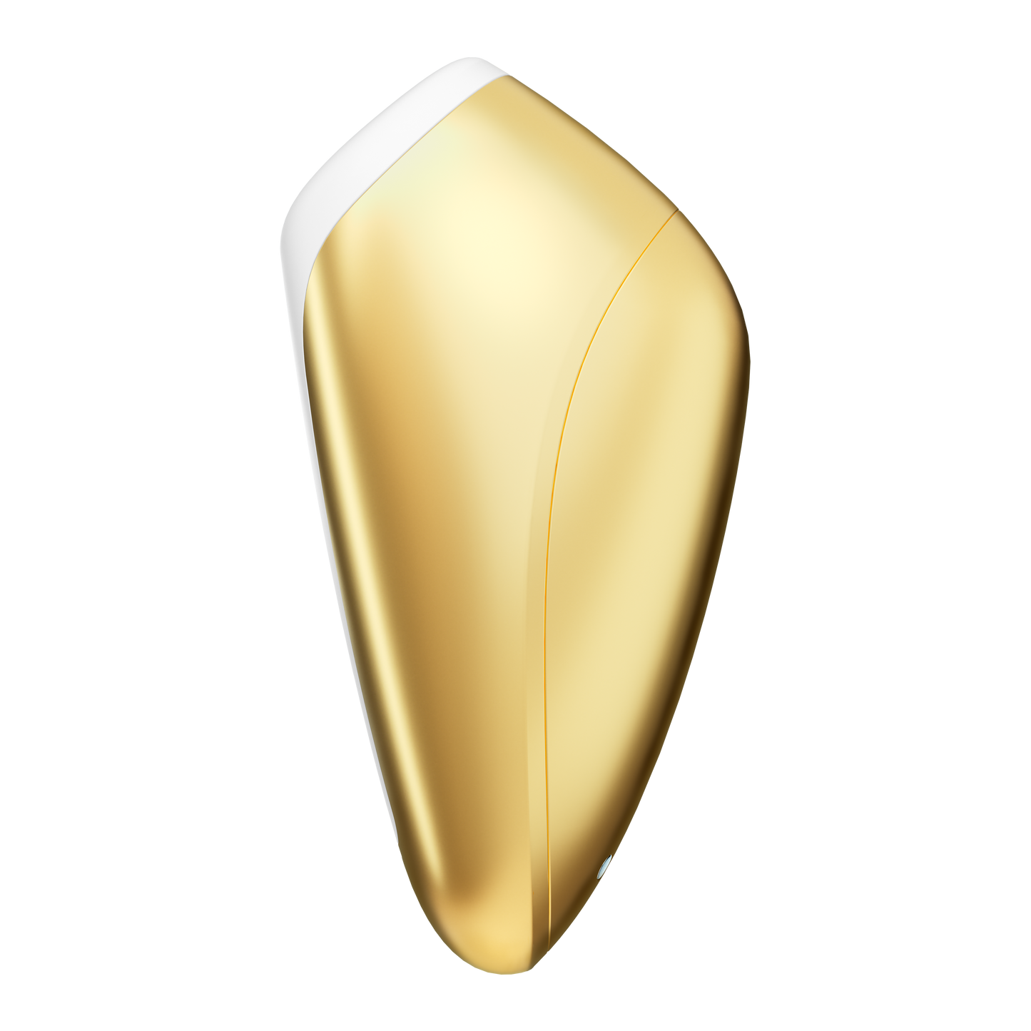 Side view of the Yellow Satisfyer Love Breeze Air Pulse Stimulator