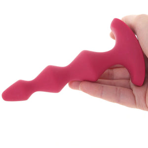 Satisfyer Lolli Plug 1 Plug Vibrator held in a hand, showing the size scale.
