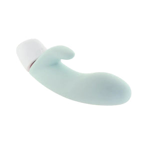 Side view of the rabbit vibrator laying on it's back from the Satisfyer Marvelous Four Air Vibes + Vibrator Set