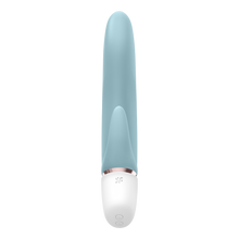 Load image into Gallery viewer, Front view of the rabbit vibrator from the Satisfyer Marvelous Four Air Vibes + Vibrator Set, on the upper part of the interchangeable battery engraved is the SF logo.
