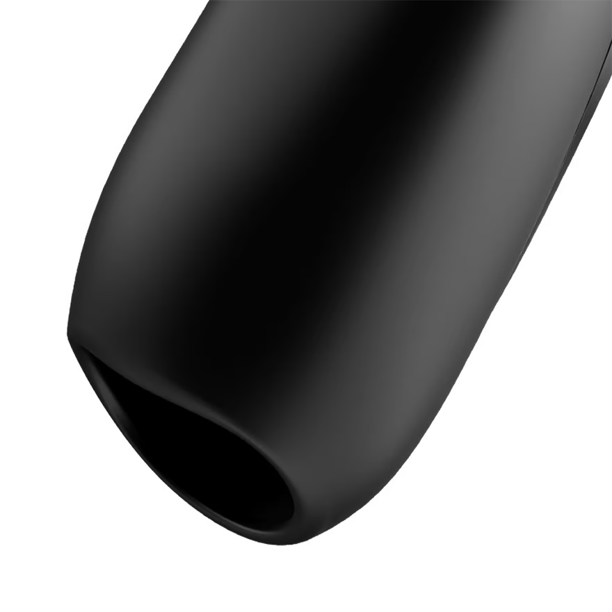 Close-up of the silicone insertion hole of the Satisfyer Men Vibration+ Vibrator