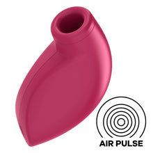 Load image into Gallery viewer, Front right side of the Satisfyer One Night Stand Air Pulse Stimulator facing up, and on the bottom right of the image is an icon for Air Pulse.