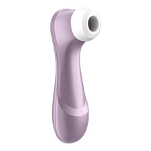 Charger l&#39;image dans la galerie, Front left side of the Satisfyer Pro 2 Air Pulse Stimulator, the Satisfyer logo is also visible on the middle of the handle.