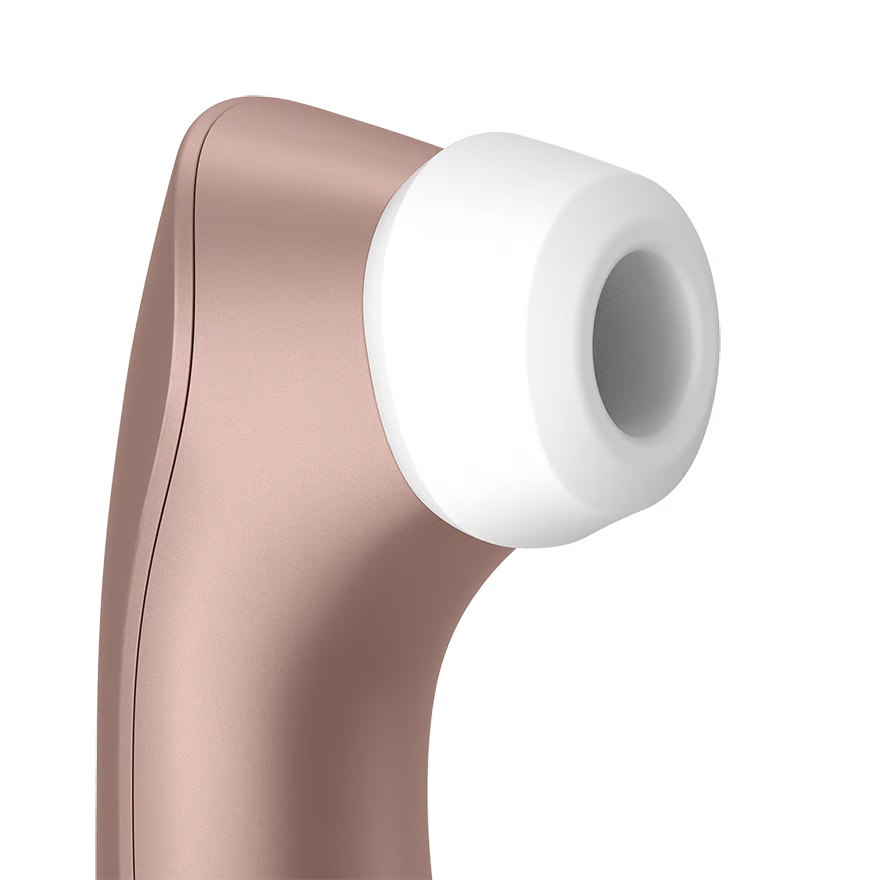 A close up of the silicone head on the Satisfyer Pro 2+ Air Pulse Stimulator