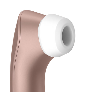 A close up of the silicone head on the Satisfyer Pro 2+ Air Pulse Stimulator