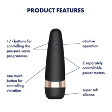 Load image into Gallery viewer, Satisfyer Pro 3+ Air Pulse Stimulator plus Vibration benefits