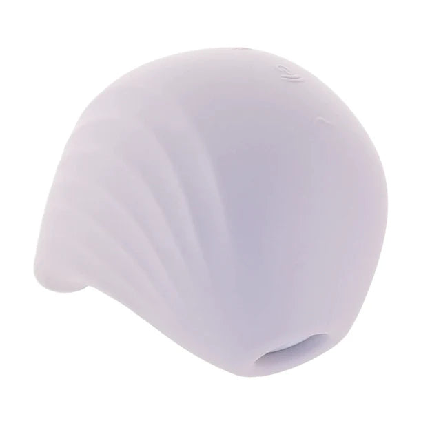 Satisfyer Pearl Diver Air Pulse Stimulator on its bottom facing front.