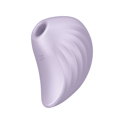 Front right side of the Satisfyer Pearl Diver Air Pulse Stimulator, with the SF logo visible on the left side of the product.