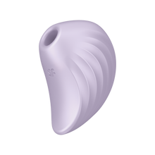 Load image into Gallery viewer, Front right side of the Satisfyer Pearl Diver Air Pulse Stimulator, with the SF logo visible on the left side of the product.