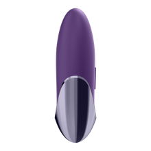 Load image into Gallery viewer, Side view of the Satisfyer Purple Pleasure Lay-on Vibrator