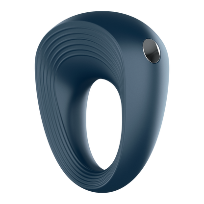 Front right view of the Satisfyer Power Ring Vibrator with the control button visible on the right side of the product.