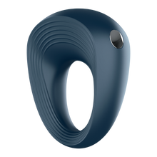 Load image into Gallery viewer, Front right view of the Satisfyer Power Ring Vibrator with the control button visible on the right side of the product.
