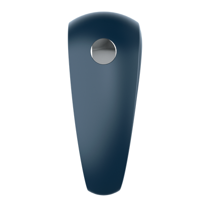 Right side of the Satisfyer Power Ring Vibrator with the chrome control button visible in the upper center on the product.