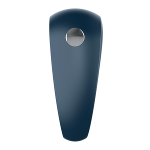 Right side of the Satisfyer Power Ring Vibrator with the chrome control button visible in the upper center on the product.