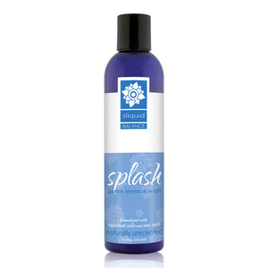 Sliquid Balance Splash gentle feminine wash formulated with coconut oils and Sea Salt naturally unscented 8.5 fl oz / 255 ml