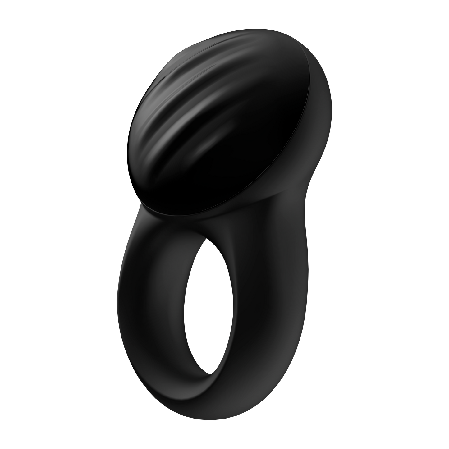 Top of the Satisfyer Signet Ring Vibrator from the side