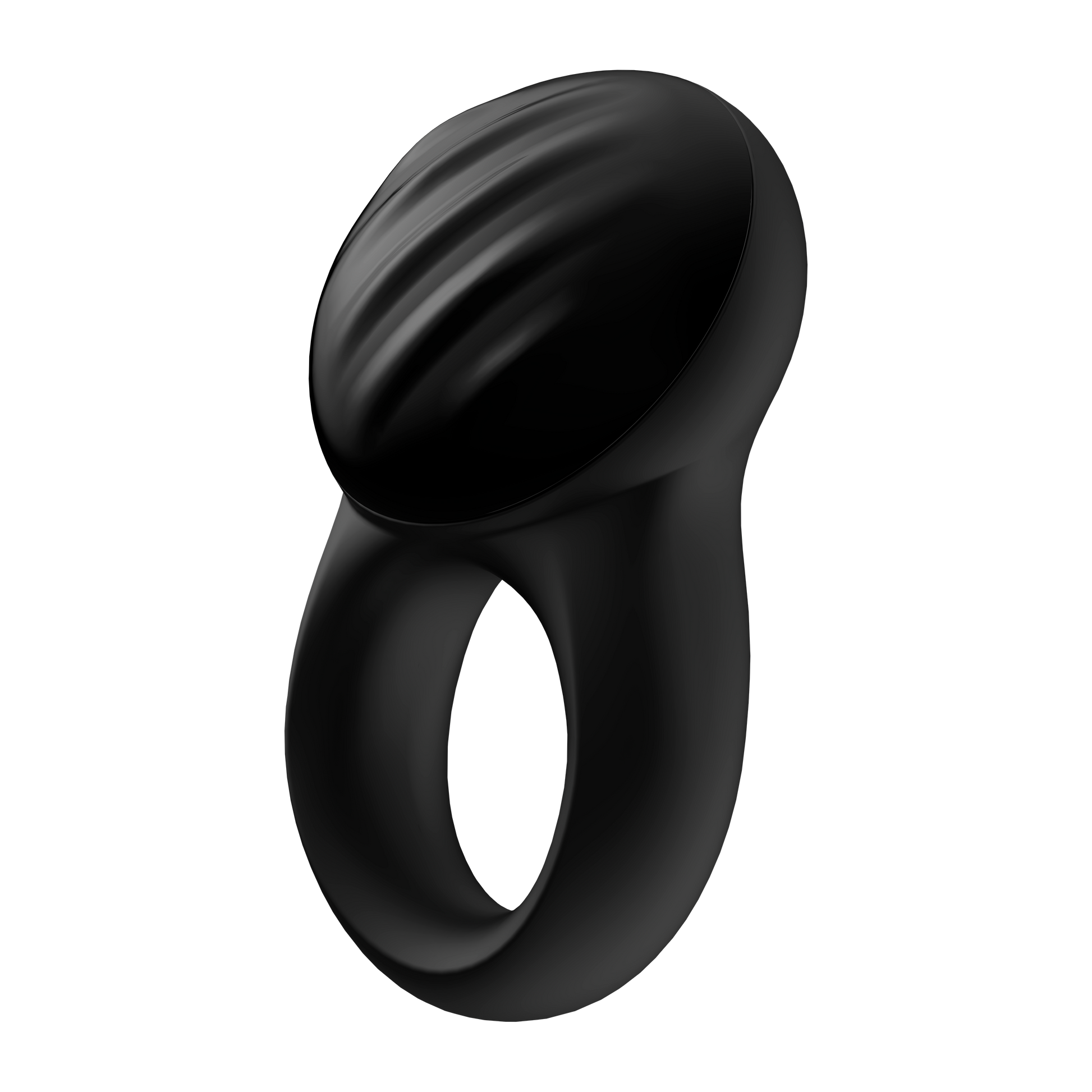 Top of the Satisfyer Signet Ring Vibrator from the side