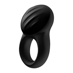Top of the Satisfyer Signet Ring Vibrator from the side