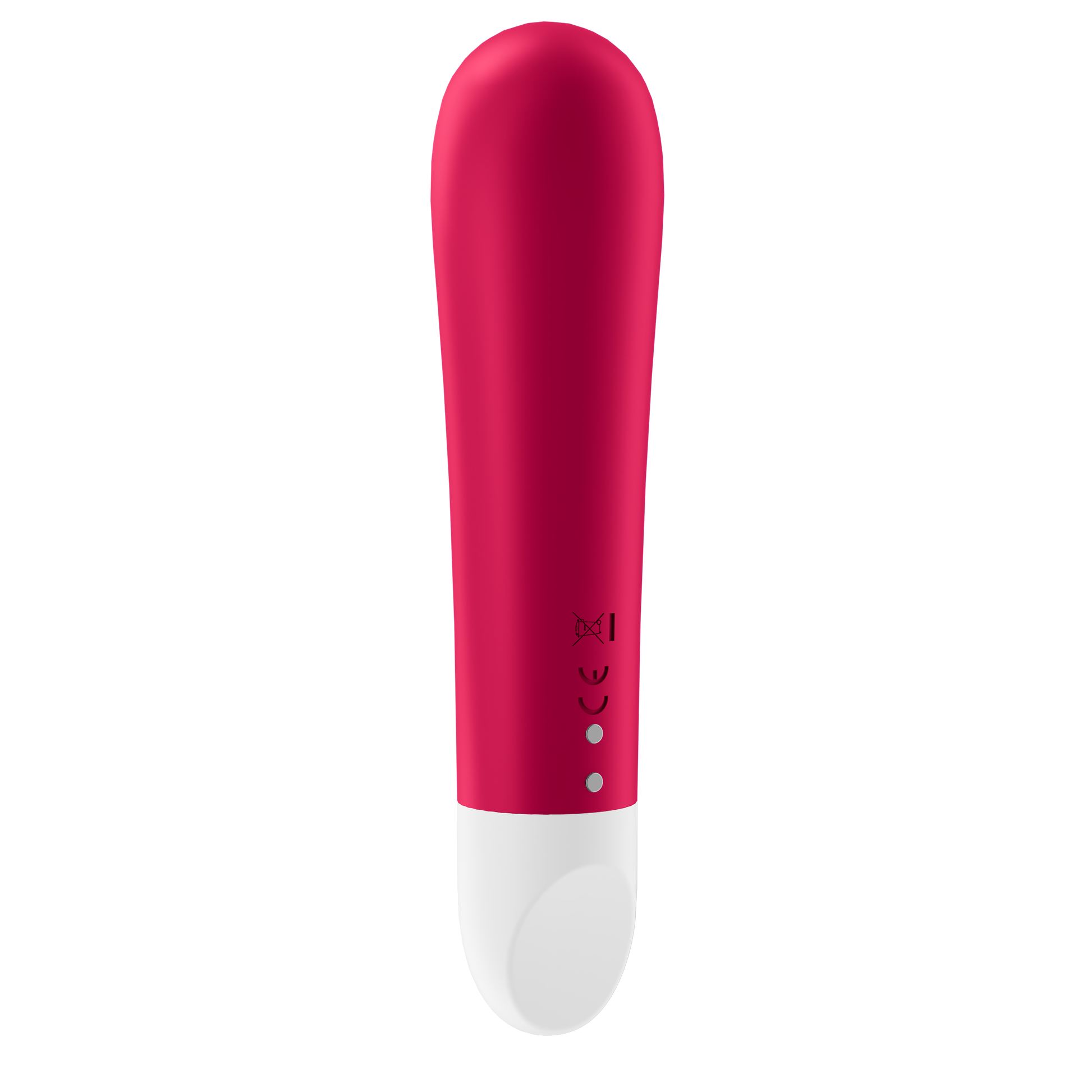 Back side view of the Satisfyer Ultra Power Bullet 1 Vibrator, on the lower right is the charging port.