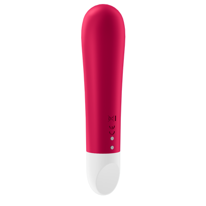 Back side view of the Satisfyer Ultra Power Bullet 1 Vibrator, on the lower right is the charging port.