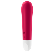 Charger l&#39;image dans la galerie, Front side of the Satisfyer Ultra Power Bullet 1 Vibrator with the SF logo engraved on the lower left side of the product, below is the power button.