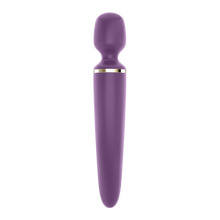 Load image into Gallery viewer, Back of the Satisfyer Wand-er Women purple Wand Vibrator