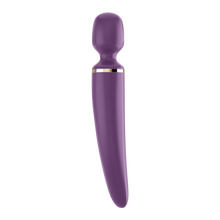 Load image into Gallery viewer, Back side of the Satisfyer Wand-er Women purple Wand Vibrator