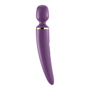 Side of the Satisfyer Wand-er Women purple Wand Vibrator.