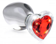 Load image into Gallery viewer, Booty Sparks Red Heart Gem Small Anal Plug